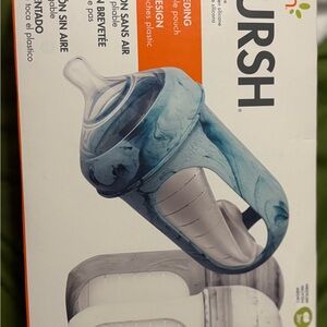 Boon Nursh - Blue and White Baby Bottle